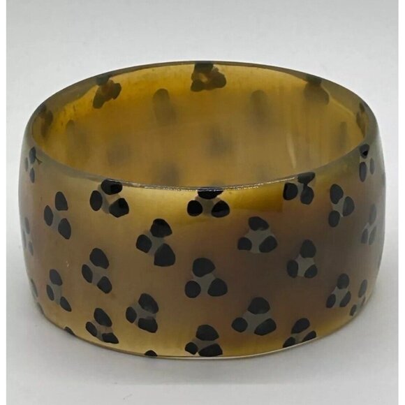 Cheetah Jewelry - Cheetah Print Bangle Bracelet Chunky Statement Plastic Boho Chic Jewelry